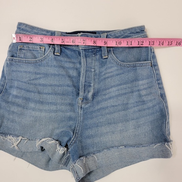 3 / $30 Hollister Ultra High Rise Mom Jean‎ Short 3 / 26 Blue Denim Button Fly - Picture 8 of 11